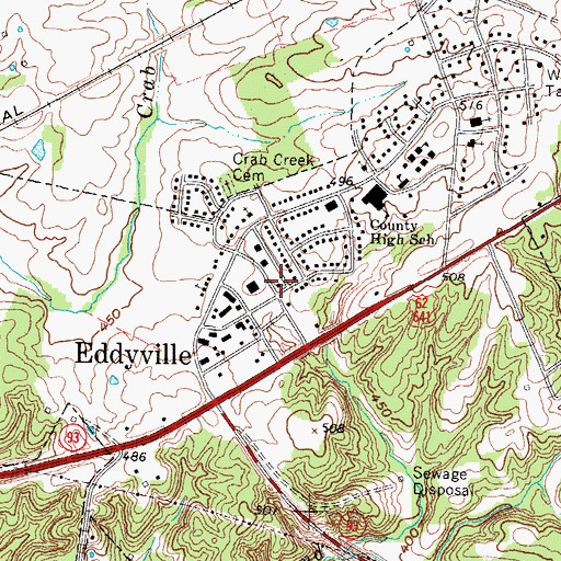 Topographic Map of Eddyville Fire Department, KY