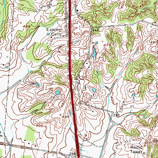 Topographic Map of Alcan Ambulance Service, KY