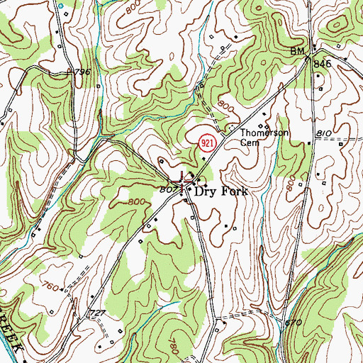 Topographic Map of Austin Tracy Volunteer Fire Department Substation, KY
