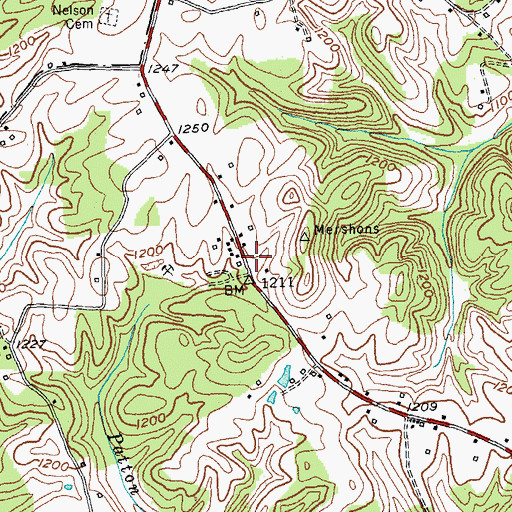 Topographic Map of Cross Roads Fire Department, KY