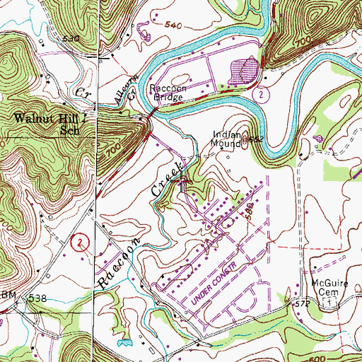 Topographic Map of Little Sandy Volunteer Fire Department, KY