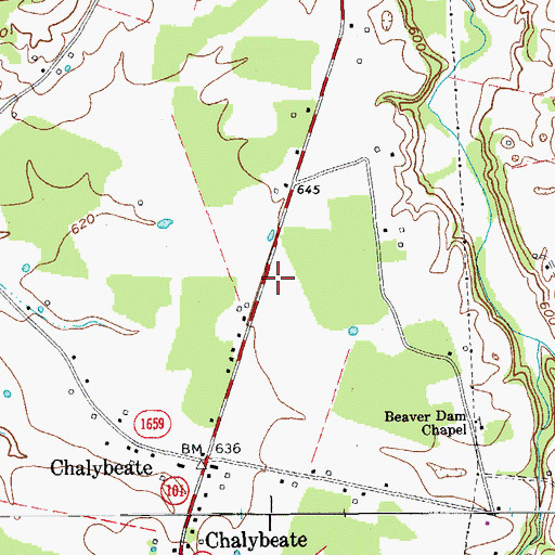 Topographic Map of Chalybeate Fire Department, KY