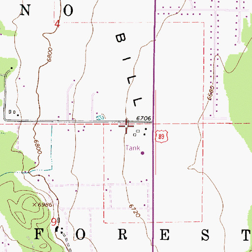 Topographic Map of Black Bill Park, AZ
