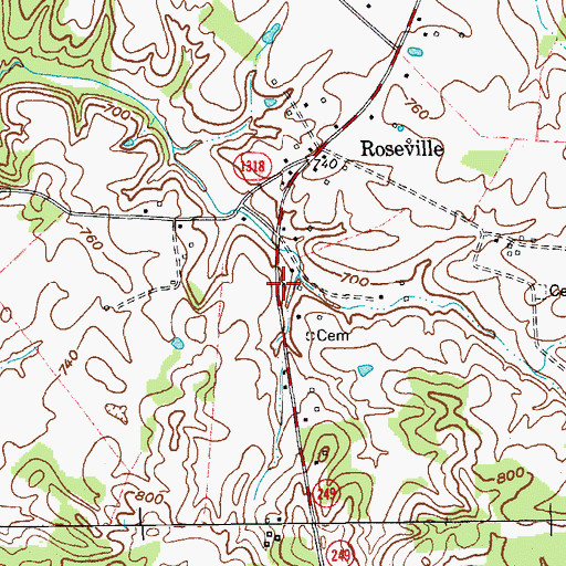 Topographic Map of Temple Hill Fire Department, KY