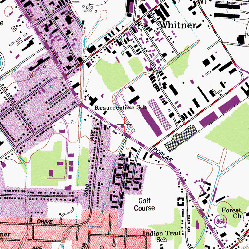 Topographic Map of Camp Taylor Fire Department Station 2, KY