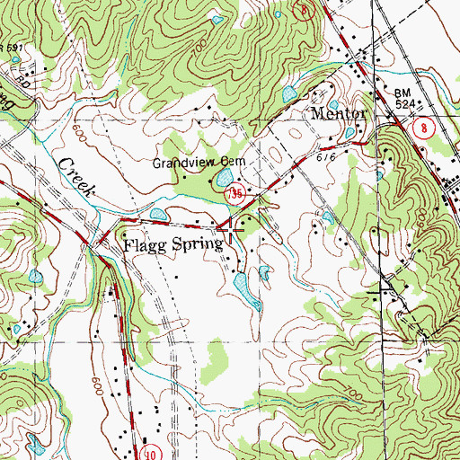 Topographic Map of Fire Protection District 1 Eastern Campbell Station, KY