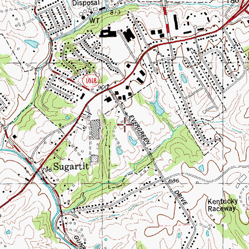 Topographic Map of Florence Fire / EMS Department Station 1, KY