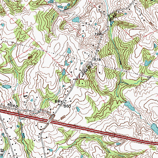 Topographic Map of Hebron Fire Protection District Station 2, KY