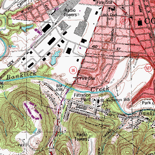 Topographic Map of Taylor Mill Fire Department, KY