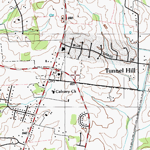 Topographic Map of Central Hardin County Fire Department, KY