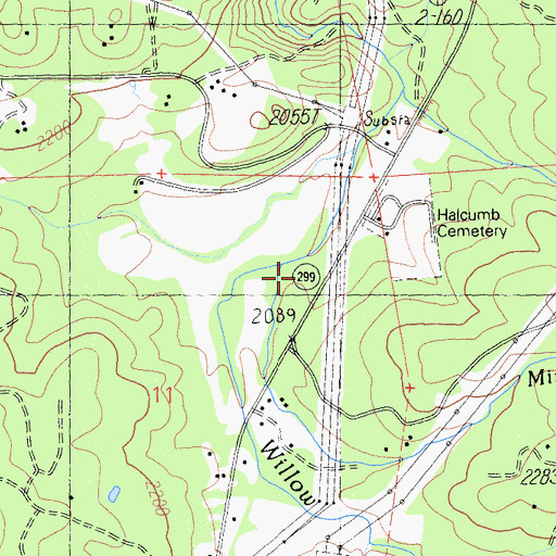 Topographic Map of Minnow Creek, CA