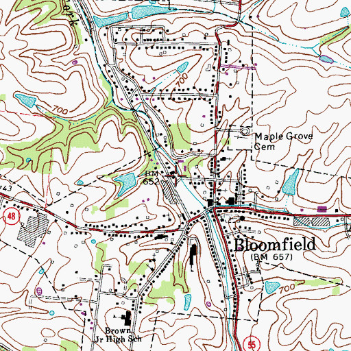 Topographic Map of Northeast Nelson Volunteer Fire Department, KY