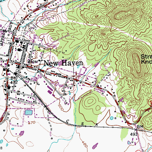 Topographic Map of New Haven Fire Department, KY