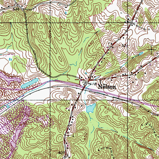Topographic Map of Nelson Creek Volunteer Fire Department, KY