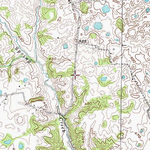 Topographic Map of Caldwell Springs Volunteer Fire Department, KY