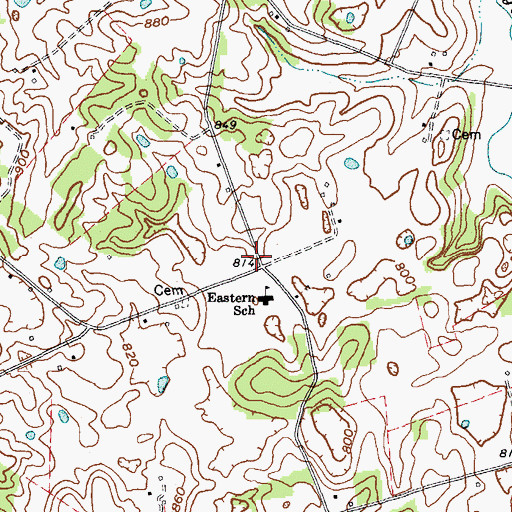 Topographic Map of East Barren Fire Department, KY