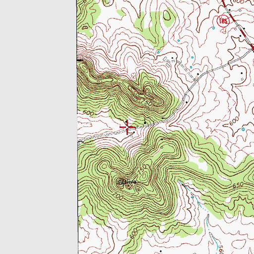 Topographic Map of Richardsville Volunteer Fire Department Station 2, KY
