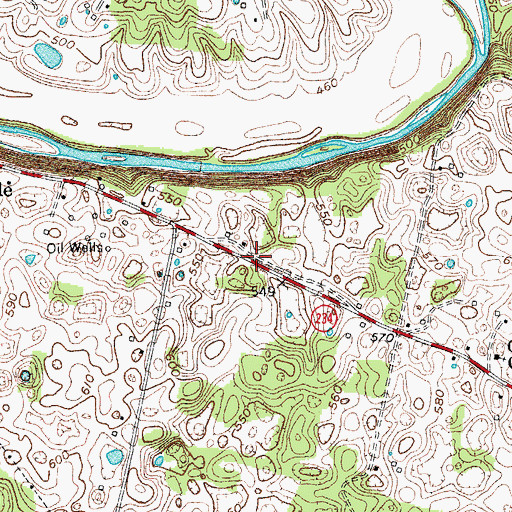Topographic Map of Alvaton Volunteer Fire Department Station 2, KY