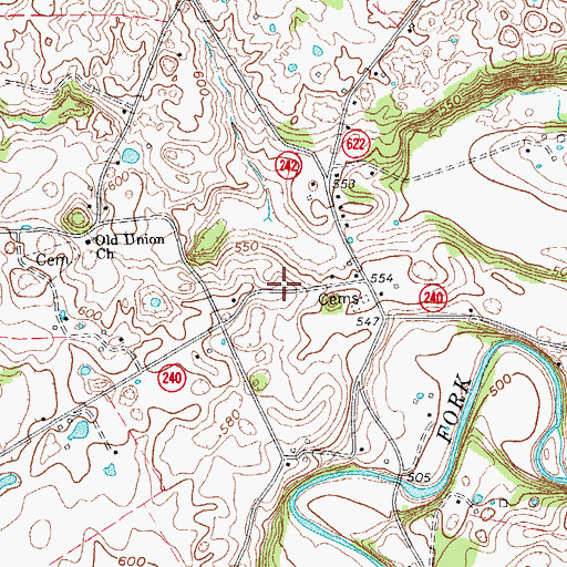 Topographic Map of Plano Volunteer Fire Department Station 2, KY