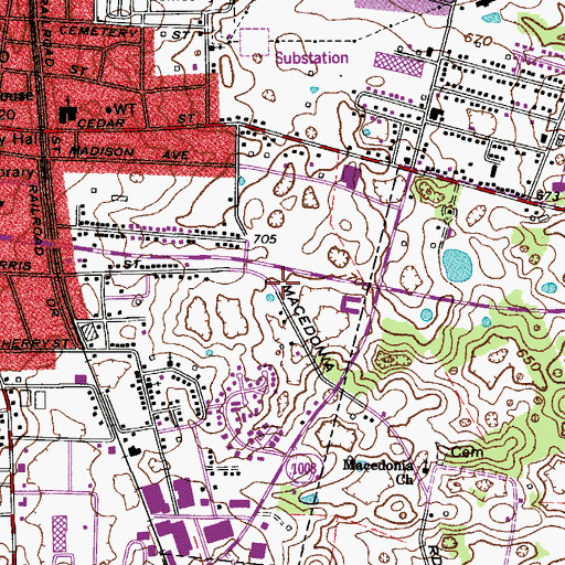 Topographic Map of Franklin Simpson Fire Rescue, KY
