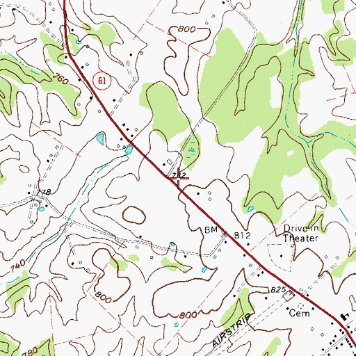 Topographic Map of Summersville Volunteer Fire Department, KY