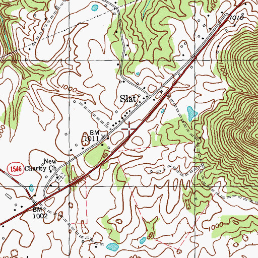 Topographic Map of Susie Fire Department, KY
