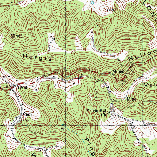 Topographic Map of Dykes Volunteer Fire Department, KY