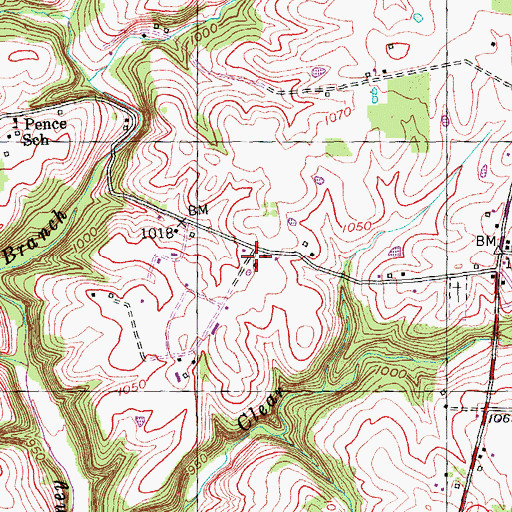 Topographic Map of Woodstock Fire Department, KY