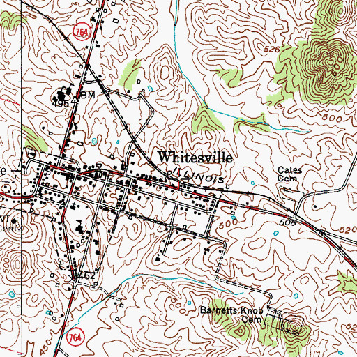 Topographic Map of Daviess County Fire Department Whitesville, KY