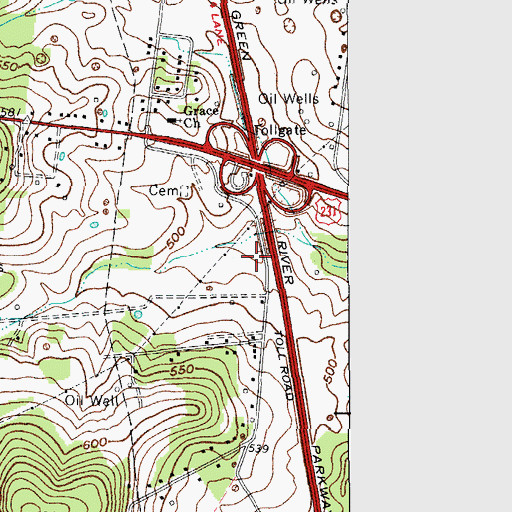 Topographic Map of Barren River Volunteer Fire Department Station 1, KY