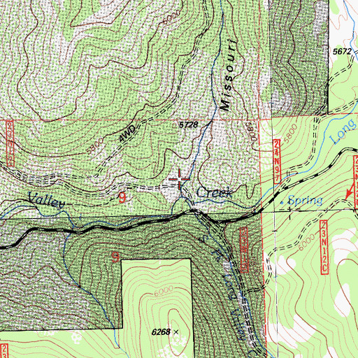 Topographic Map of Missouri Gulch, CA