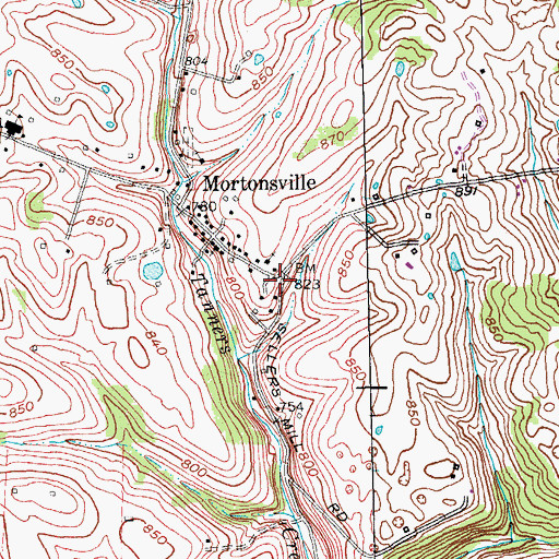 Topographic Map of Woodford County Fire Department Station 5, KY