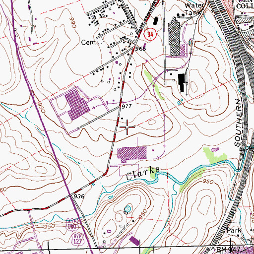 Topographic Map of Boyle County Fire Department Engine Company 1, KY