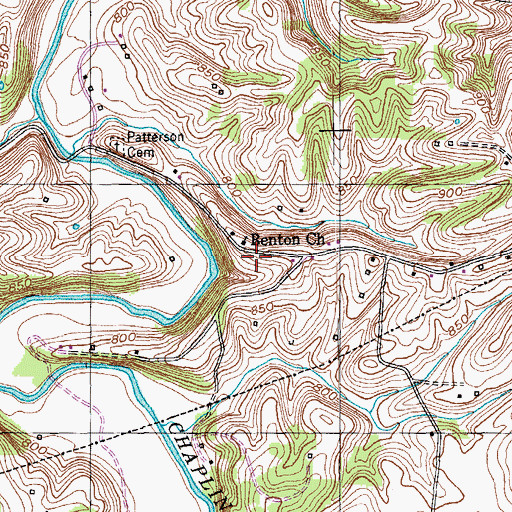Topographic Map of Dixville Volunteer Fire Department, KY