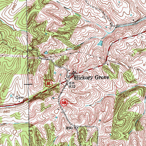 Topographic Map of Anderson County Fire District Station 5, KY