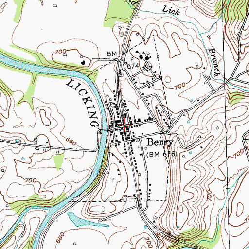 Topographic Map of Harrison County Volunteer Fire Department Headquarters, KY