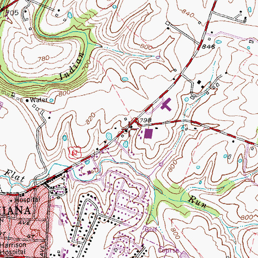 Topographic Map of Harrison County Volunteer Fire Department Station 2, KY