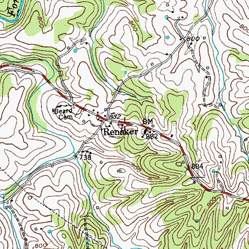 Topographic Map of Harrison County Volunteer Fire Department Station 5, KY