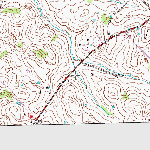 Topographic Map of Jessamine County Fire Department Station 3, KY