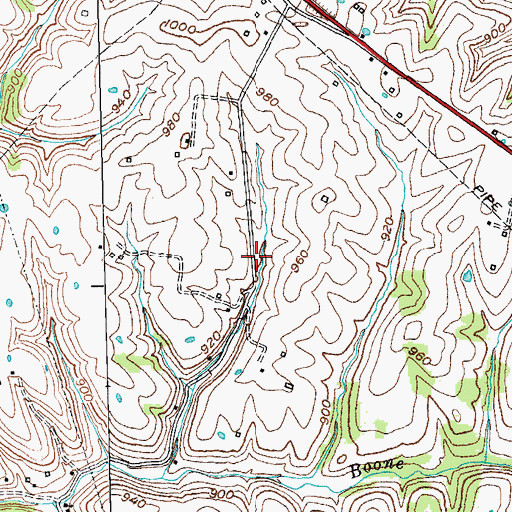 Topographic Map of District 1 Fire Department Station 3, KY