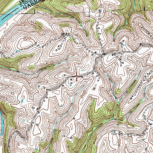 Topographic Map of Buckeye Fire Department Station 2, KY
