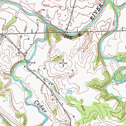 Topographic Map of Lincoln County Fire Department Station 2, KY