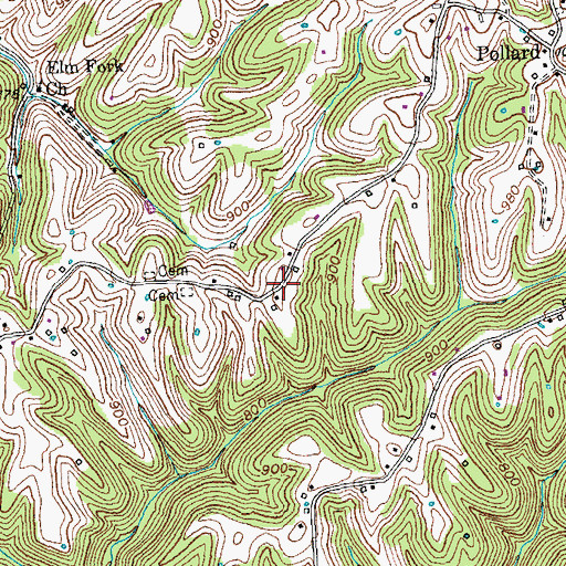 Topographic Map of Jessamine County Fire Department Station 7, KY