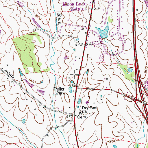 Topographic Map of Scott County Fire Department Station 1, KY