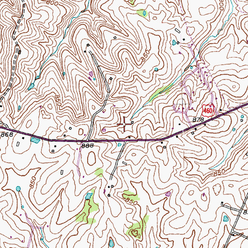 Topographic Map of Scott County Fire Department Station 5, KY