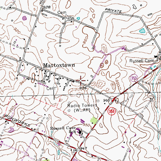 Topographic Map of Lexington Fire Department Station 19, KY