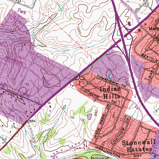 Topographic Map of Lexington Fire Department Station 20, KY