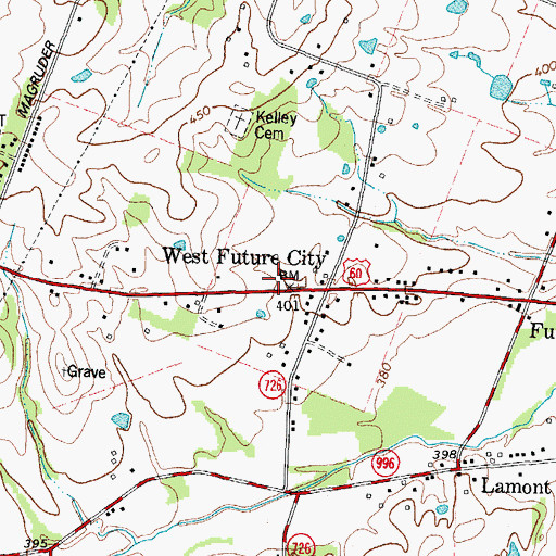 Topographic Map of West McCracken Fire Station 2, KY