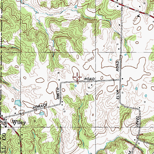 Topographic Map of Elva - New Harmony Oak Level Fire Station, KY