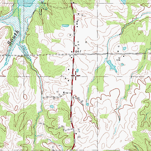 Topographic Map of North Graves Fire Station, KY